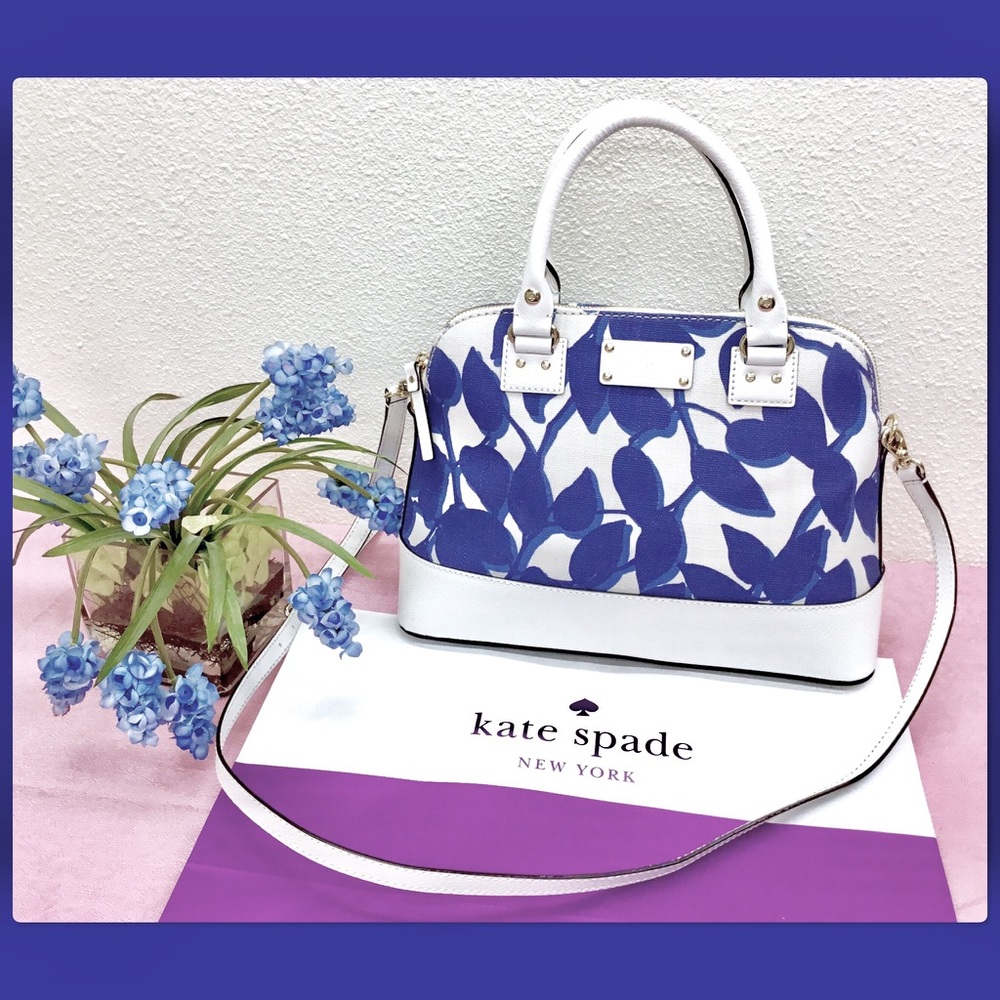 Kate Spade Small Rachelle Wellesley Leaves Fabric. - Picture 4 of 4
